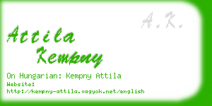 attila kempny business card